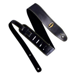 Batman Logo (Metal) Leather Guitar Strap
