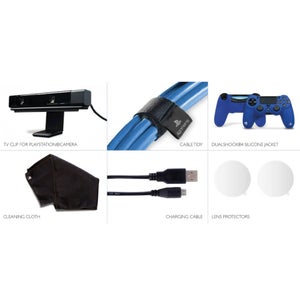Playstation VR Starter Kit - USB Cable, Lens Protectors, DualShock Controller Silicone Jacket, Cleaning Cloth