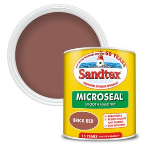 Red Sandtex 1L-2L Smooth Masonry Paint | Matt, Smooth & Textured | Homebase