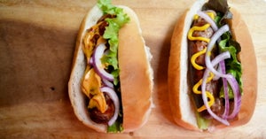 All American Recipes: Hot Dogs and Onion Rings