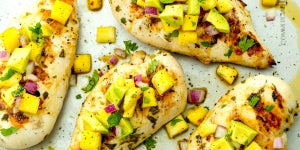 Turkey Escalopes with Pineapple & Mint Salsa