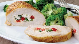 Petto di Pollo Ripieno e Broccoli