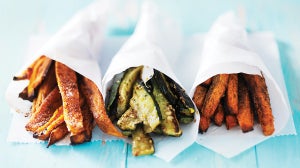Patatas Dulces, Zanahoria y Calabacín al Horno