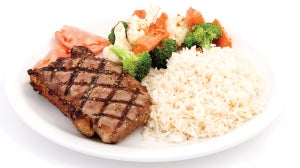 Carne de Res, Verduras y Arroz a la Lima
