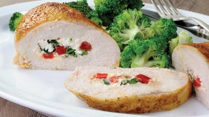 Pechuga de Pollo Rellena y Brócoli