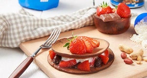 Post-Training Treat Recipe | Chocolate & Strawberry Protein Pancake