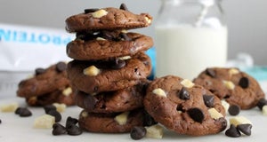 Cookies aux trois chocolats  |  Recette diététique et protéinée