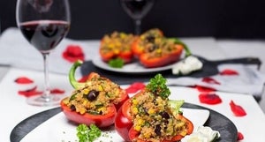 Valentinstags Dinner | Leckere Gefüllte Paprika mit Quinoa