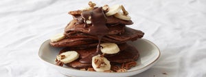 Ricetta Pancake Proteici con Banana, noci Pecan e Cioccolato