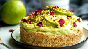 Avocado-Limoen Cheesecake | No-Bake Vegan Cheesecake Recept