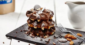High-Protein Waffles | Healthy Chocolate Waffles Recipe