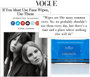 Vogue: If You Must Use Face Wipes, Use These