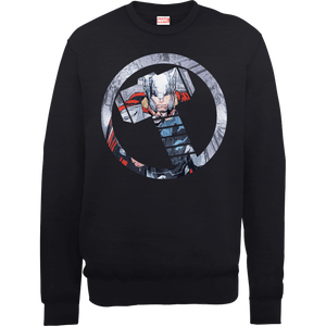 Marvel Avengers Assemble Thor Montage Sweatshirt - Black
