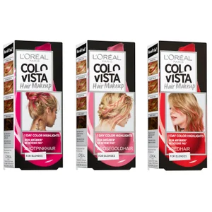 COLOVISTA Hair Make‐Up #Hotpink / #Red / #Rosegold