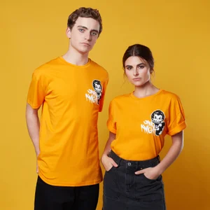 Batman Grafitti Print Oversized T-Shirt - Orange