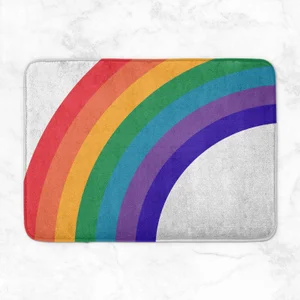 Rainbow Half Rainbow Bath Mat