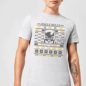 DC Comics Batman I Do Not Smell Men's Christmas T-Shirt in Grey
