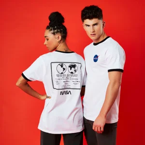 NASA 1969 Unisex T-Shirt - White / Black Ringer
