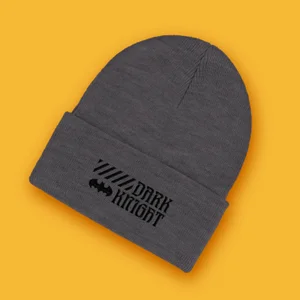 Dark Knight Embroidered Logo Beanie - Black