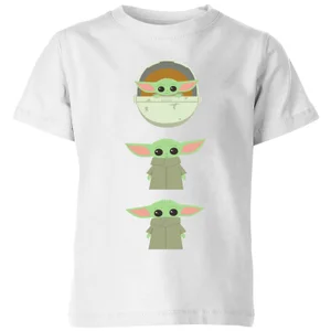 The Mandalorian The Child Poses Kids' T-Shirt - White