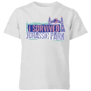Jurassic Park I Survived Jurassic Park Kids' T-Shirt - Grey