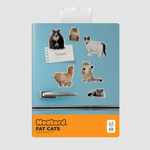Mustard Fat Cat Magnets