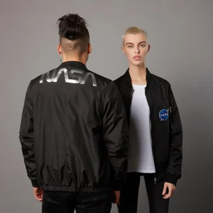 NASA Badged Bomber Jacket - Black