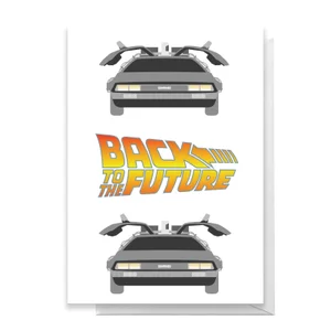 Back To The Future DeLorean Greetings Card