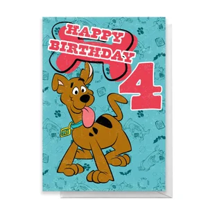 Scooby Doo 4th Birthday Greetings Card