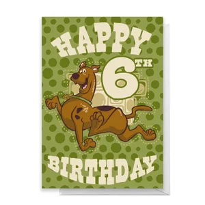 Scooby Doo 6th Birthday Greetings Card