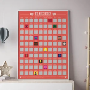 100 Kids Books Scratch Off Bucket List Poster