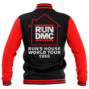 Run's House World Tour 1988 Unisex Varsity Jacket - Rood / Zwart