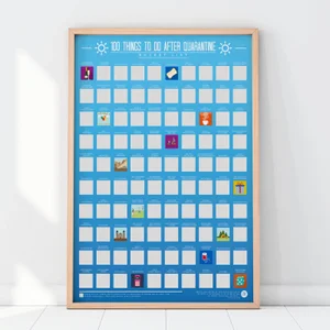 100 Things to Do After Quarantine Bucket List Scratch Poster