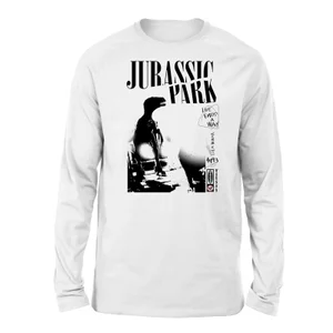 Jurassic Park Isla Nublar Punk Unisex Langarm T-Shirt - Weiß
