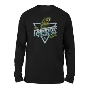 Jurassic Park Raptors On Tour Stroke Unisex Langarm T-Shirt - Schwarz