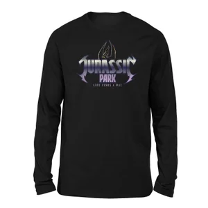 Jurassic Park Life Finds A Way Unisex Long Sleeved T-Shirt - Zwart