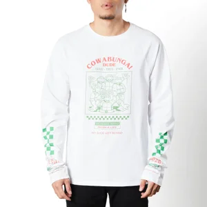 Teenage Mutant Ninja Turtles Cowabunga Unisex Long Sleeve T-Shirt - White