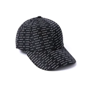 Milliner 6 Panel Nylon Black Repeat Printed