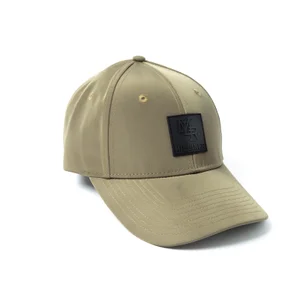 Milliner 6 Panel Nylon Rubber Badge Olive Cap