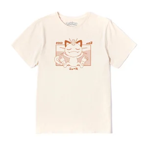 Pokémon Meowth Unisex T-Shirt - Wit Vintage Wash