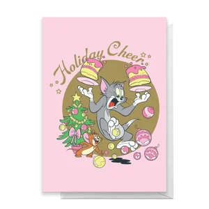 Tom And Jerry Holiday Cheers Greetings Card