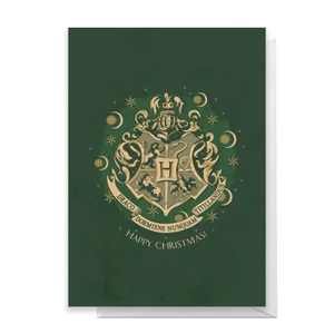 Harry Potter Crest Happy Christmas Greetings Card