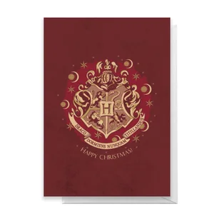 Harry Potter Crest Happy Christmas Greetings Card