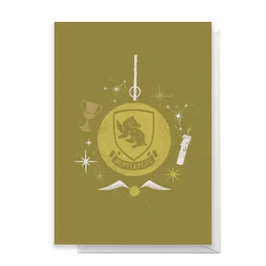 Harry Potter Hufflepuff Christmas Greetings Card