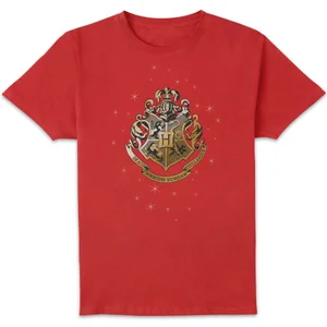 Harry Potter Star Hogwarts Gold Crest Men's T-Shirt - Red