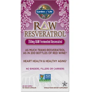 Raw Vegetarian Resveratrol - 60 Capsules