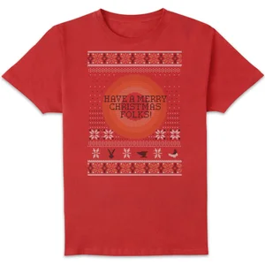 Looney Tunes Knit Men's Christmas T-Shirt - Red
