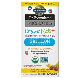 Probiotics Organic Kids - Strawberry Banana - 30 Chewables