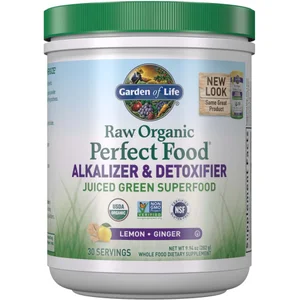 Raw Organic Perfect Food Alkalizer & Detoxifier - Lemon-Ginger - 282g