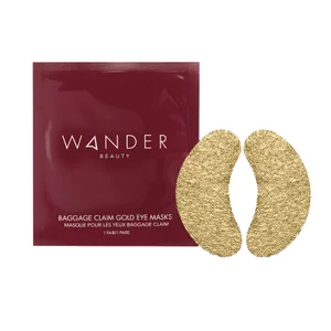 Wander Beauty Baggage Claim Gold Eye Mask